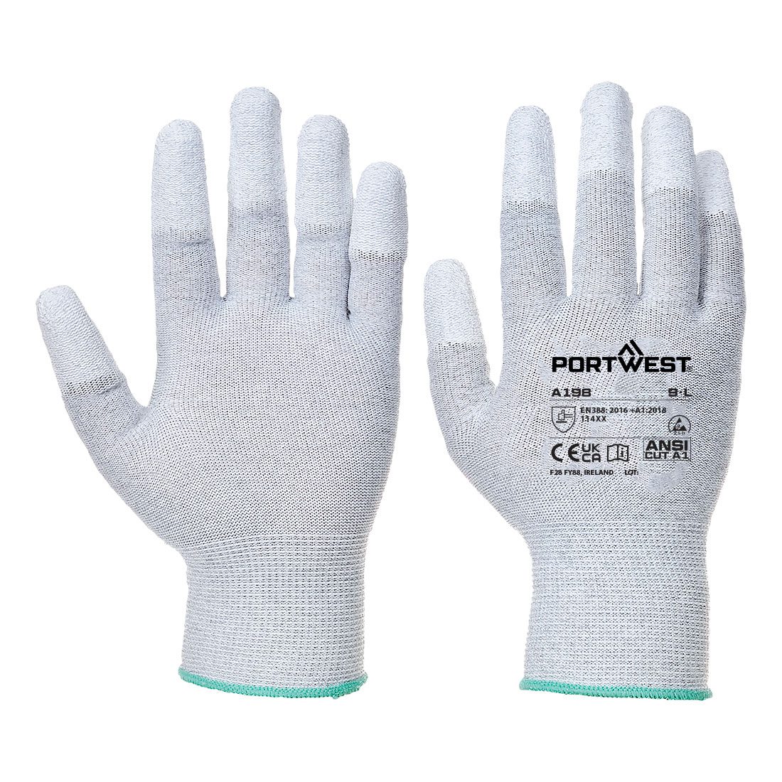 Gant Antistatique bout de doigts enduit PU